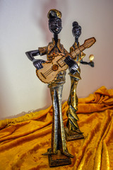 statuettes of Cuban women and men a souvenir of wood