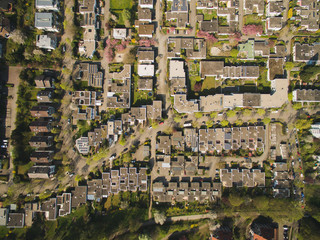 Fototapeta premium arial view of urban city with buildings in Germany