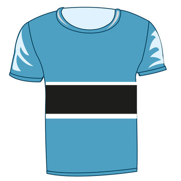 T-shirt flag Botsvana