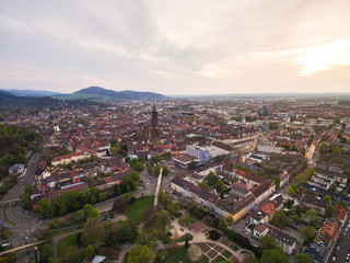 Fototapeta na wymiar arial view of beautiful city in Germany