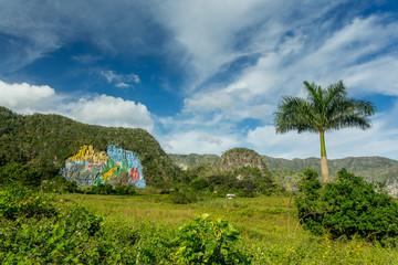 Mural de la Prehistoria, Vinales, Cuba - obrazy, fototapety, plakaty