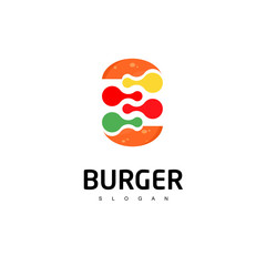 Fototapeta premium Burger Logo