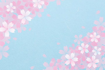 Fototapeta premium 桜 花 春 和紙背景