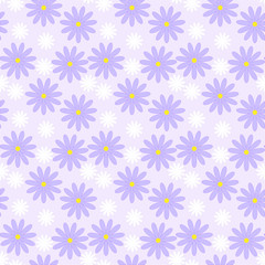 Colorful seamless pattern with flowers. Vector background