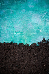 Gardening soil border background