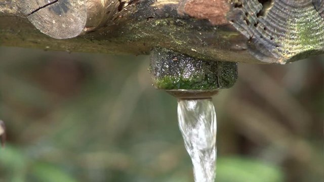 wood fountain with lapping water 03