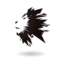 Fototapeta na wymiar Lion head logo design template. Vector illustration