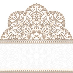 Invitation card with mandala.