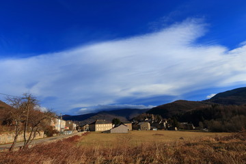 french village of Roquefort de Sault  in Aude, Occitanie in south of France