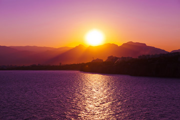 Sunset at beach