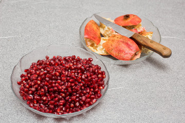 pomegranate white granatapfel punica granatum