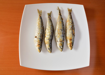 Grilled sardines