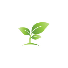 Environment sprout plant logo icon template
