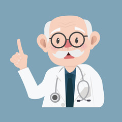 old man doctor cartoon