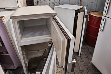 fridges dump, broken fridges containing cfc