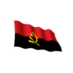 Angola flag, vector illustration