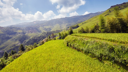 Longji Rice terraces (Dragons Backbone) in Longsheng County, China.