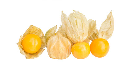 Cape gooseberry on a white background.