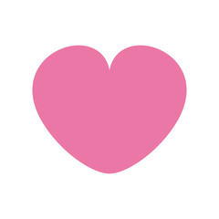 heart on a white background. pink flat icon. vector.