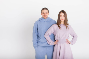 Multiracial group of friends in studio on white background. 
Frenship and wellbeing concept.
