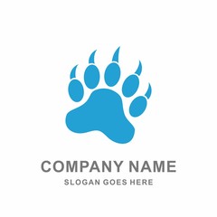 Power Bear Foot Stronger Cold Company Logo Design Vector Template
