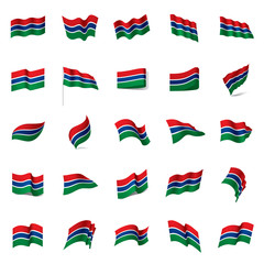 Gambia flag, vector illustration