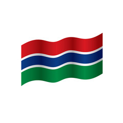 Gambia flag, vector illustration
