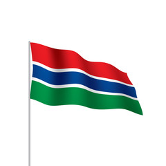 Obraz premium Gambia flag, vector illustration