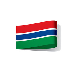 Gambia flag, vector illustration