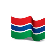 Gambia flag, vector illustration