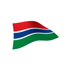 Gambia flag, vector illustration