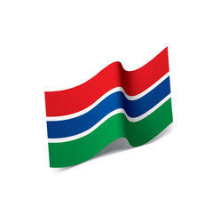 Gambia flag, vector illustration