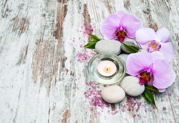 Spa products with orchids
