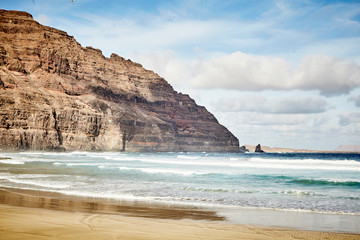 Secluded bay on Lanzerote, Canary Islands