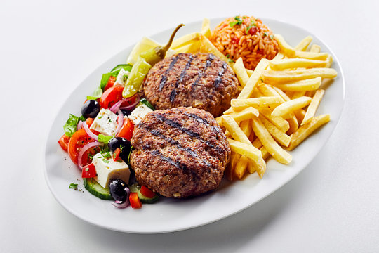 Spicy Greek bifteki meat balls