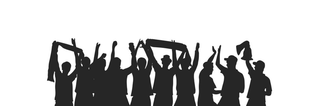 Hintergrund mit jubelnden Fans