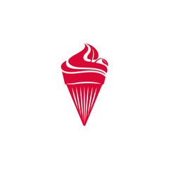 vector of natural ice cream, logo for healthy ice cream and ice cream from herbs