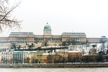 Beautiful view of historic Royal Palace in Budapest, Hungary