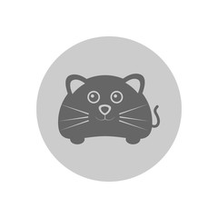 Cute Mouse Circular Icon Illustration