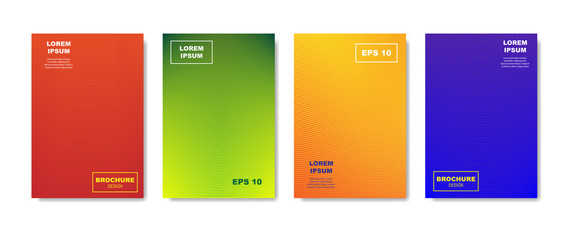 Minimalistic abstract covers design. Colorful gradient halftone geometric background for Banner or Flyer. vector illustration.