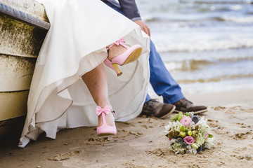 Strandhochzeit Brautpaar am Meer
