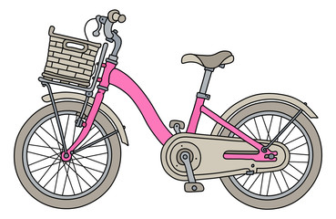 The pink bicycle for girls