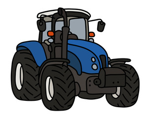 The blue heavy tractor