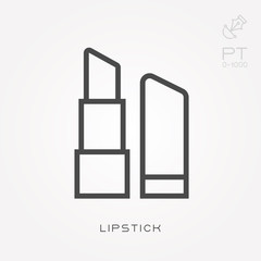 Line icon lipstick