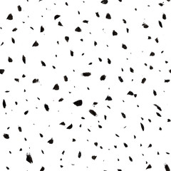 Seamless pattern with black watercolour brush dabs