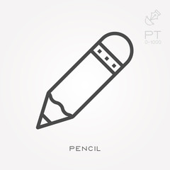 Line icon pencil