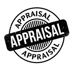 Appraisal rubber stamp. Grunge design with dust scratches. Effects can be easily removed for a clean, crisp look. Color is easily changed.