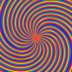 Optical illusion, a maelstrom of the rainbow