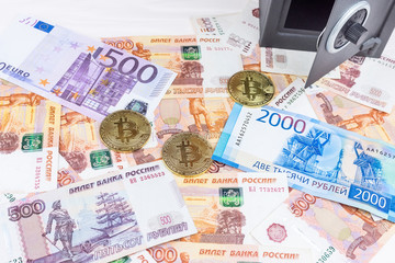 money and bitcoin