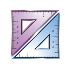 isolated set square vector illustration